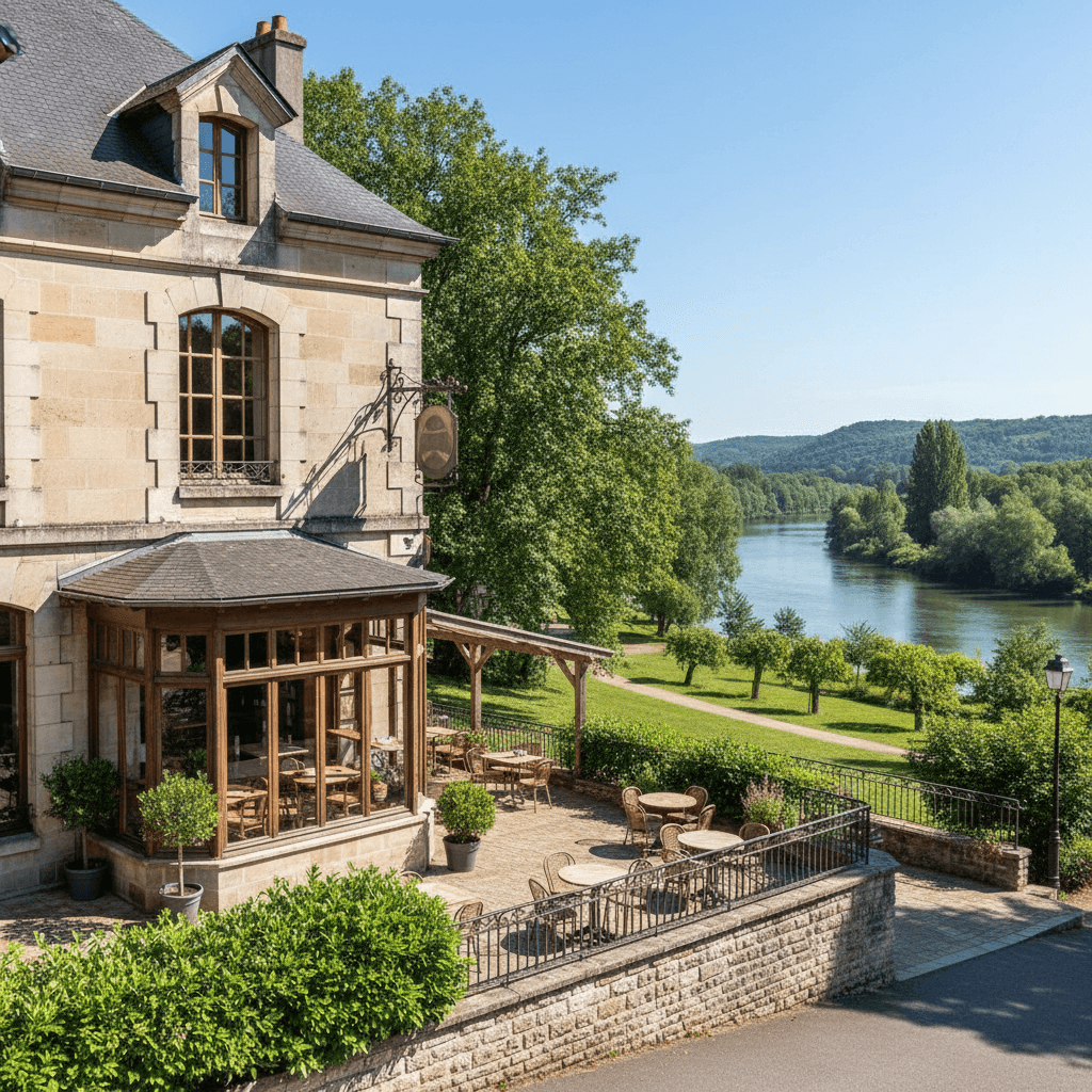 Restaurant à Virignin : terrasse - licence IV - Image 1