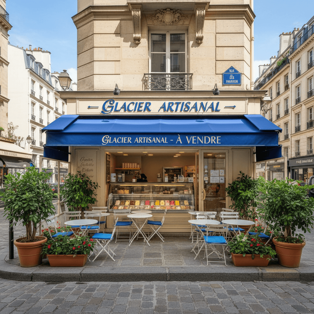 Glacier à vendre dans le quartier animé des Halles
