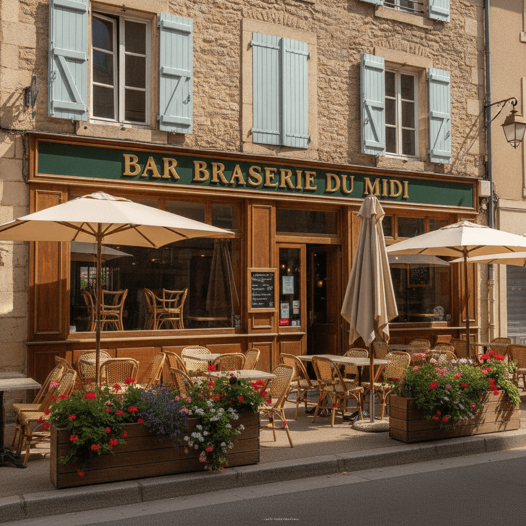 Bar-brasserie 251m² à Pont-Saint-Esprit : terrasse - licence IV