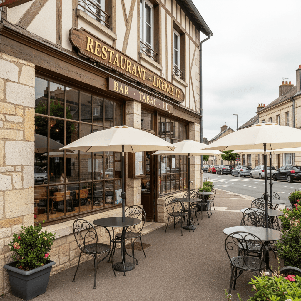 Restaurant à Montrevault-Sur-Èvre : terrasse - licence IV - Image 1