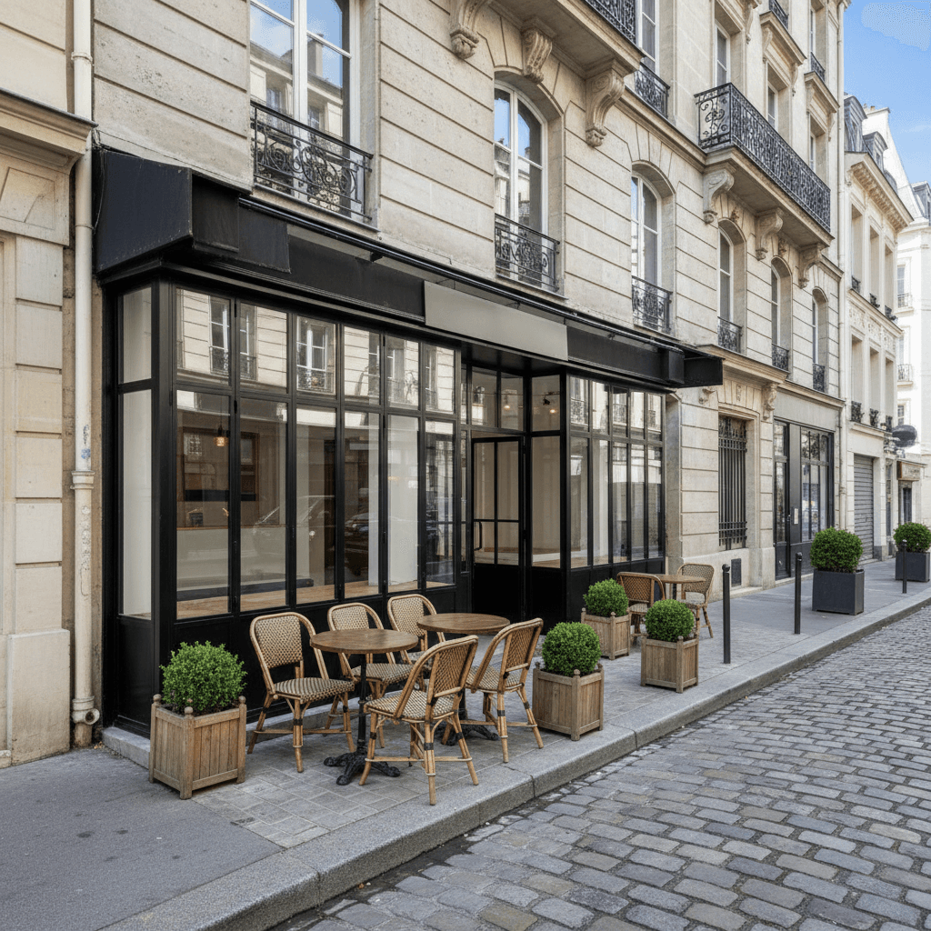 Restauration sans nuisance (Pas de conduit, réchauffage) 25 couverts à Paris : terrasse