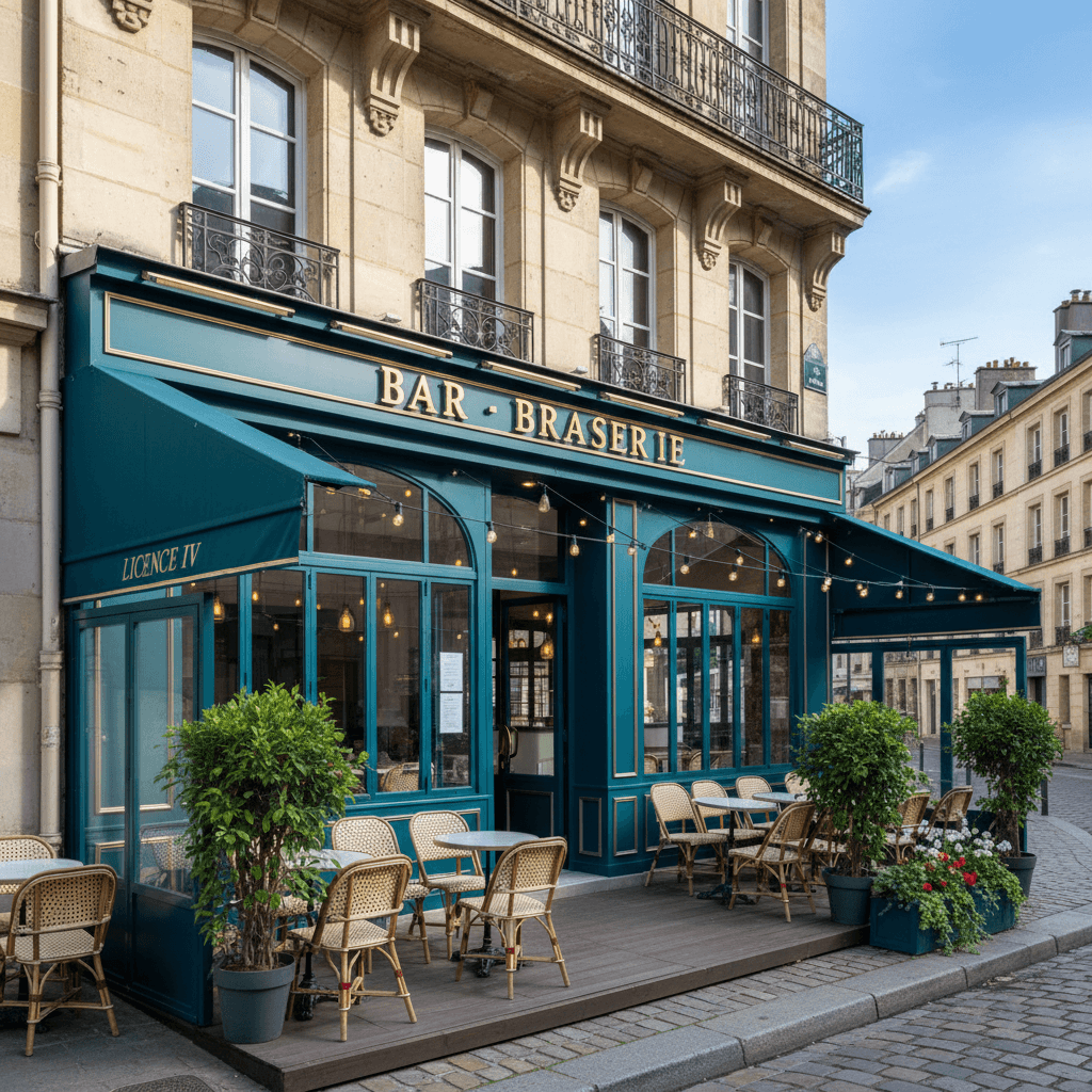Bar-brasserie : terrasse - licence IV - Image 1