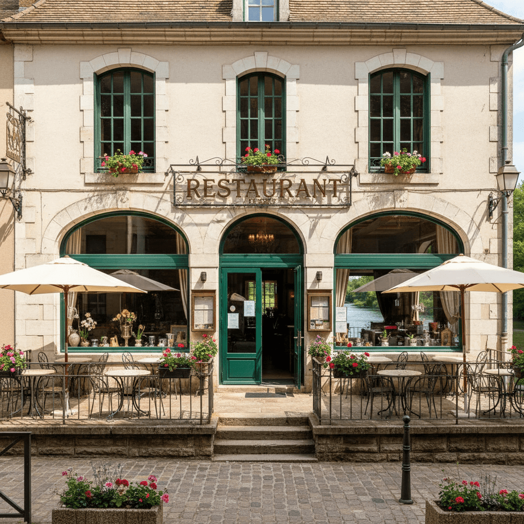 Restaurant 300m² à Le Bugue : terrasse - extraction - Image 1