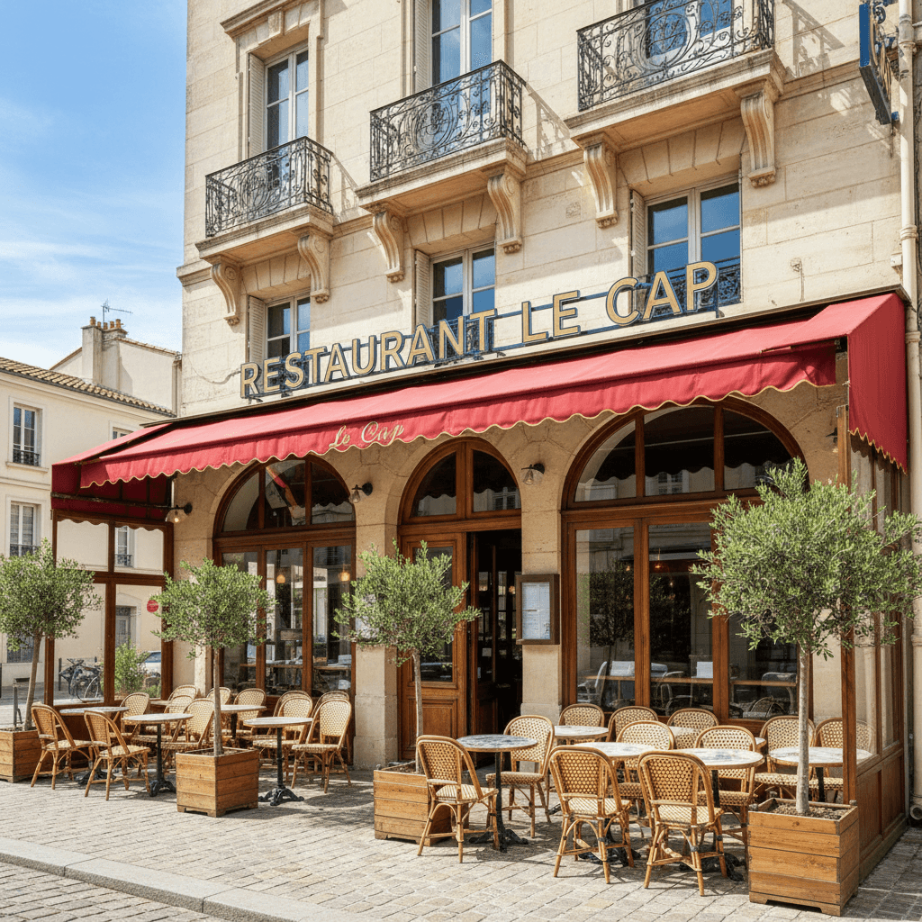 Restaurant à Saint-Laurent-Du-Var : terrasse - extraction - Image 1