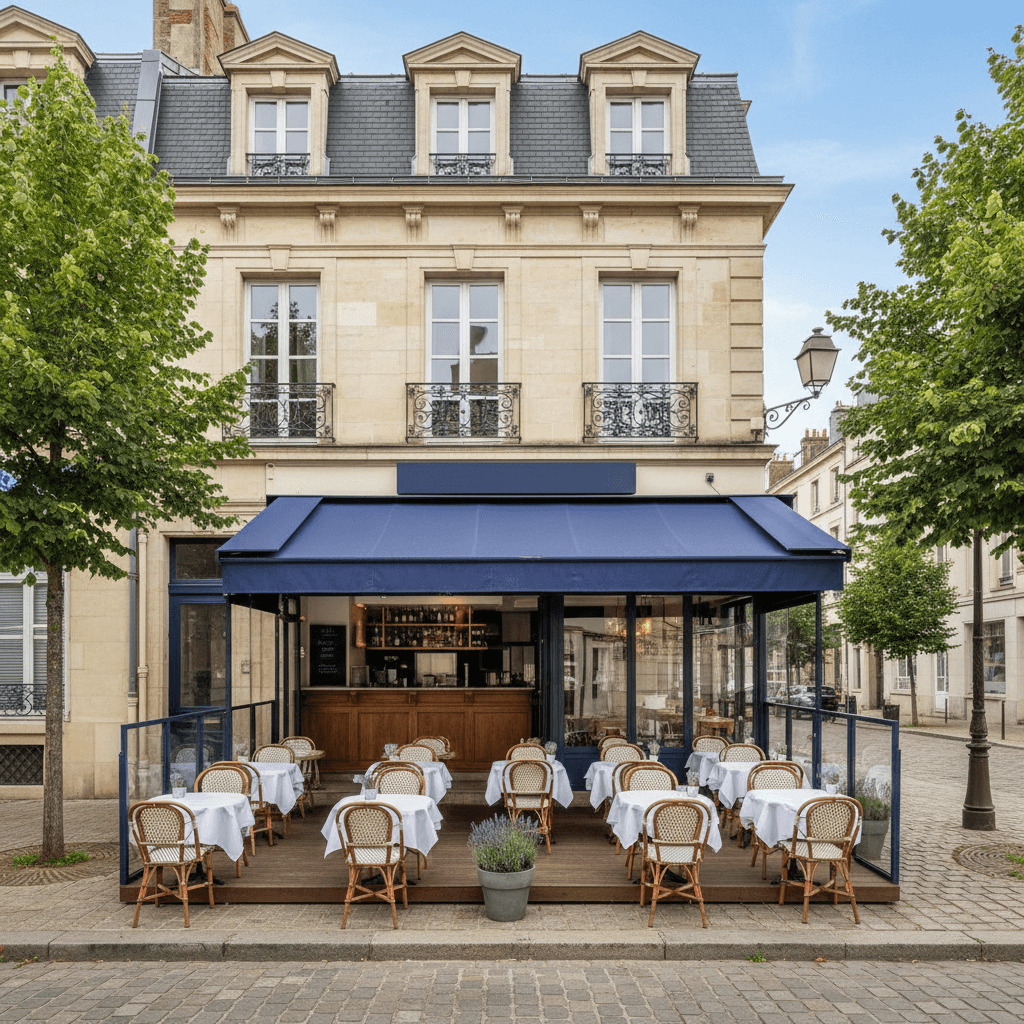 Restaurant 40 couverts à Compiègne : terrasse - licence IV - Image 1