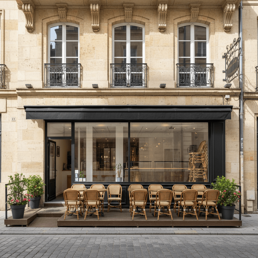Snack à Bordeaux : terrasse - climatisation