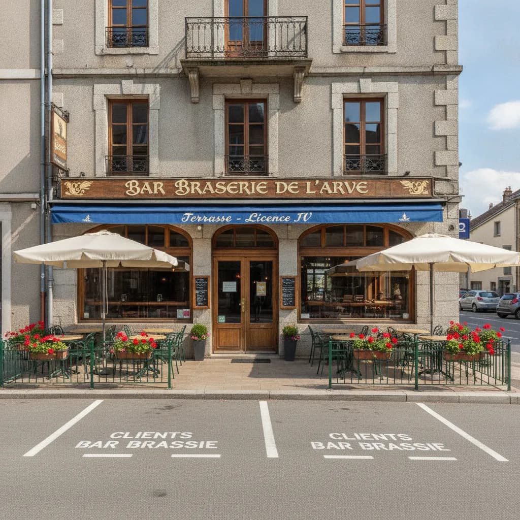 Bar-brasserie 130m² à La Roche-Sur-Foron : terrasse - licence IV - Image 1