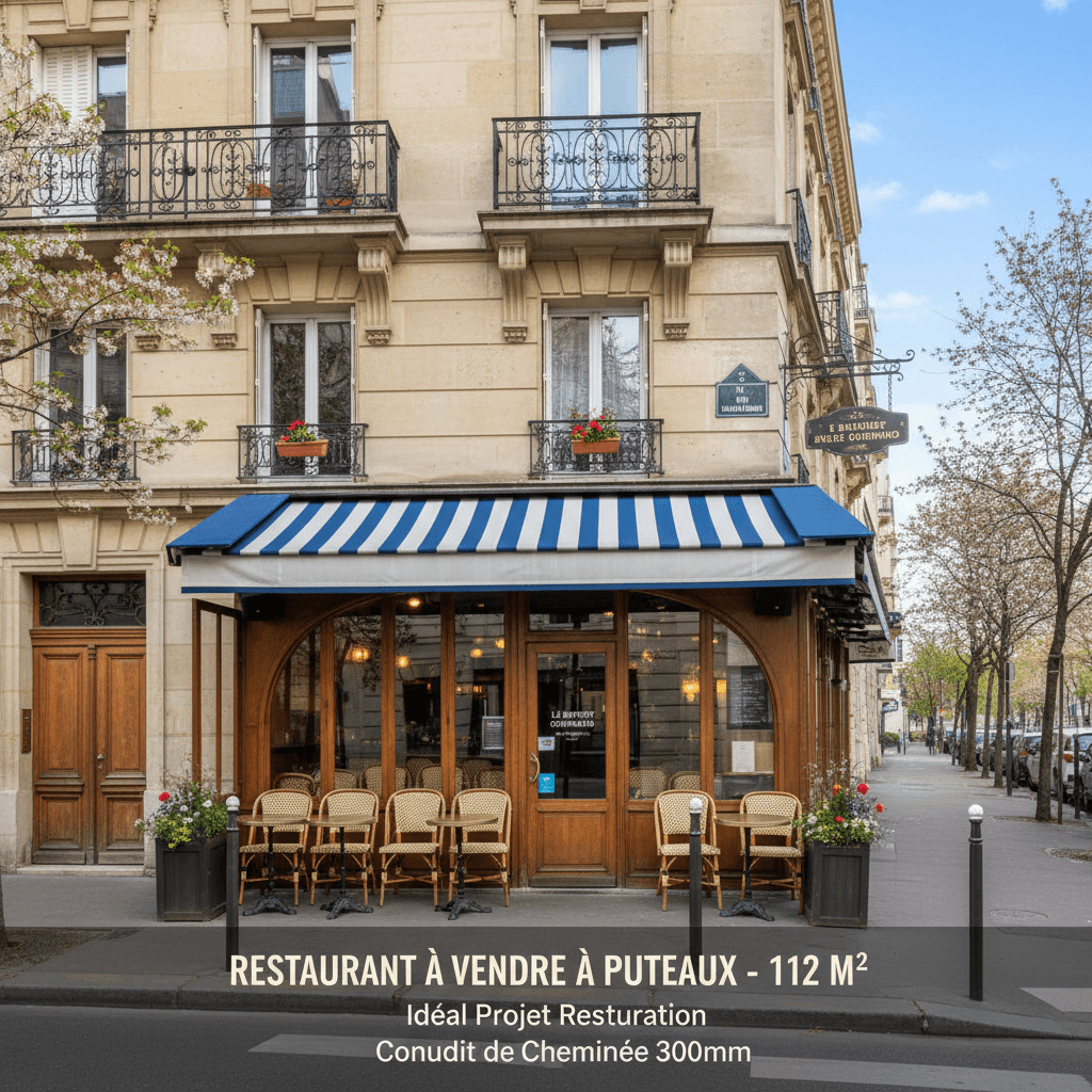Restaurant 35 couverts à Puteaux : terrasse - extraction - Image 1