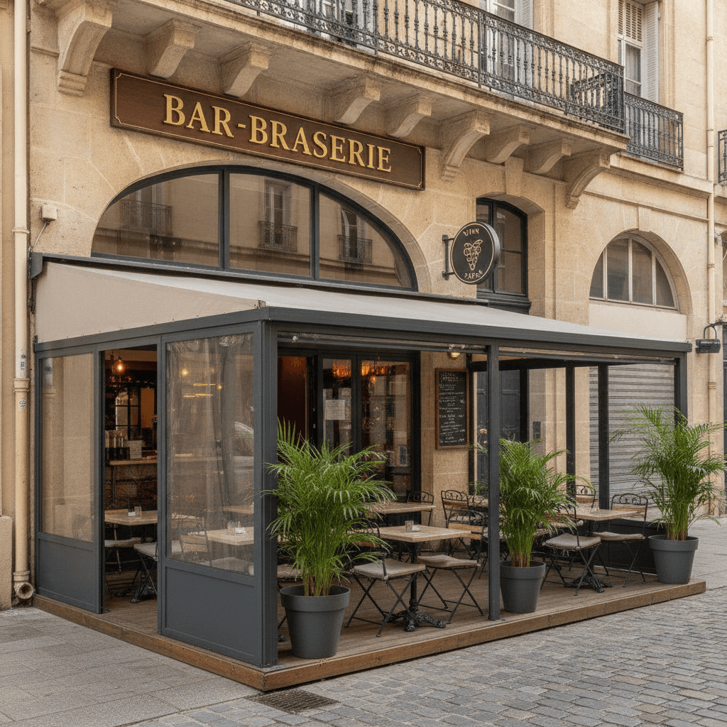 Bar-brasserie 53m² à Toulon : terrasse - licence IV
