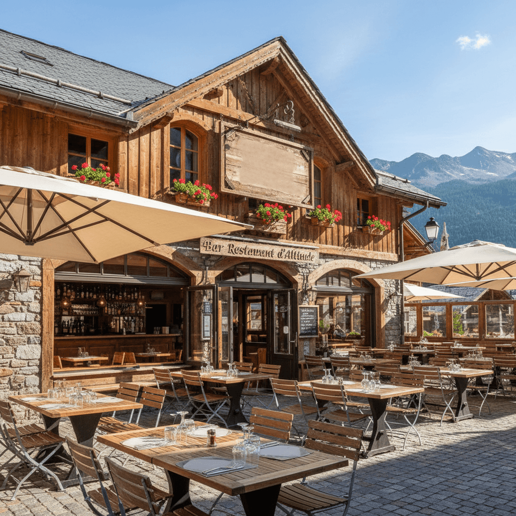 Bar-brasserie 2840m² à La Clusaz : terrasse - Image 1