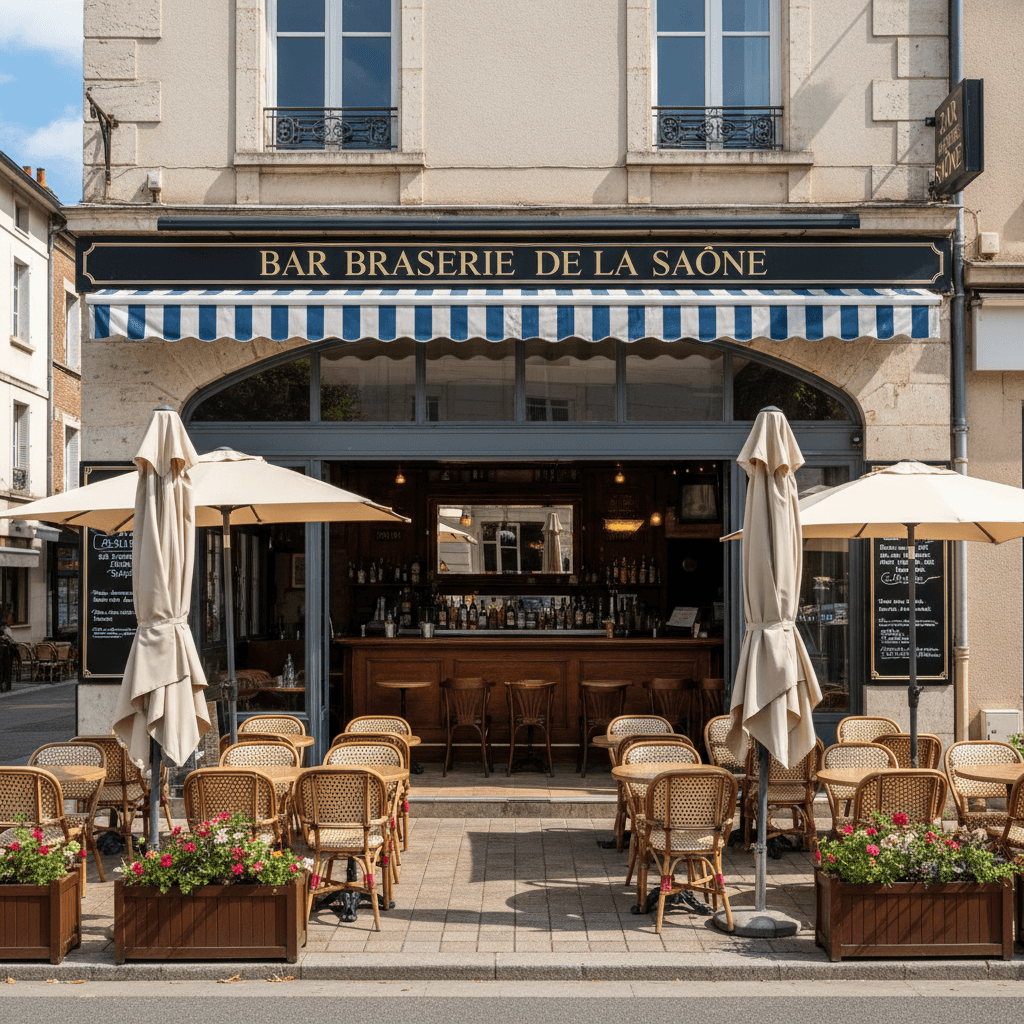 Bar-brasserie 93m² à Albigny-Sur-Saône : terrasse - licence IV - Image 1