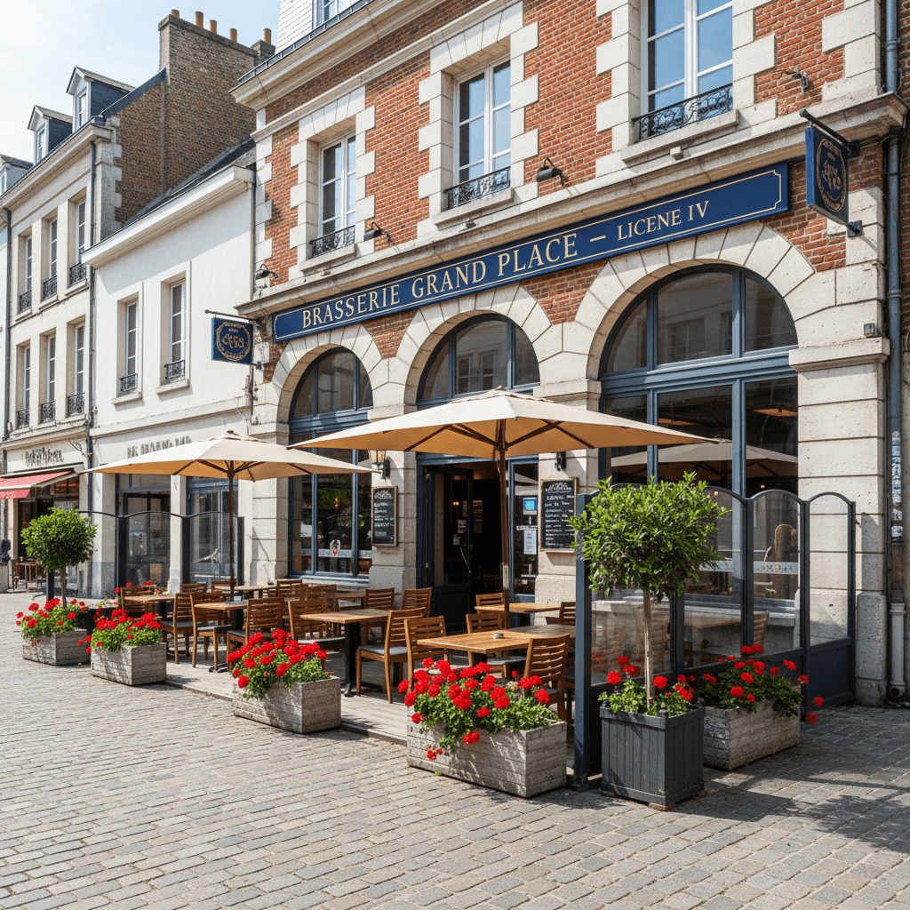 Bar-brasserie à Lille : terrasse - licence IV
