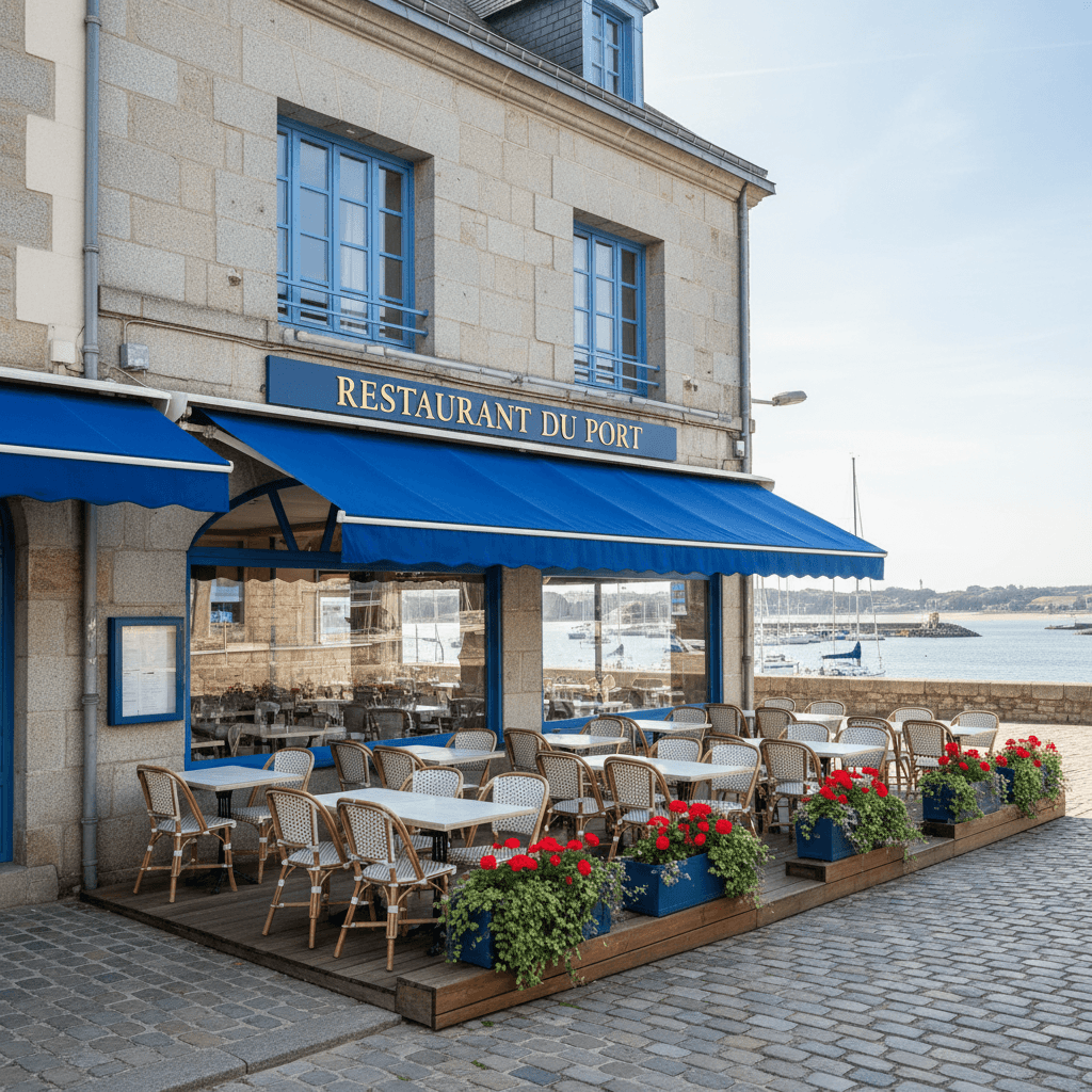 Restaurant à Saint-Brieuc : terrasse - Image 1