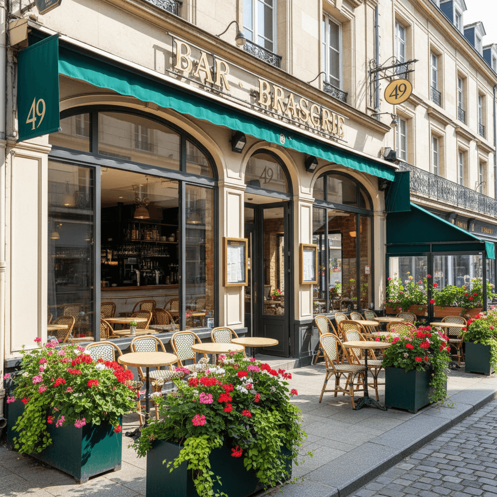 Bar-brasserie 450m² à Angers : terrasse - licence IV