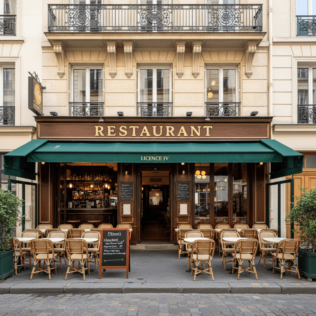 Restaurant 60 couverts à Paris : terrasse - licence IV