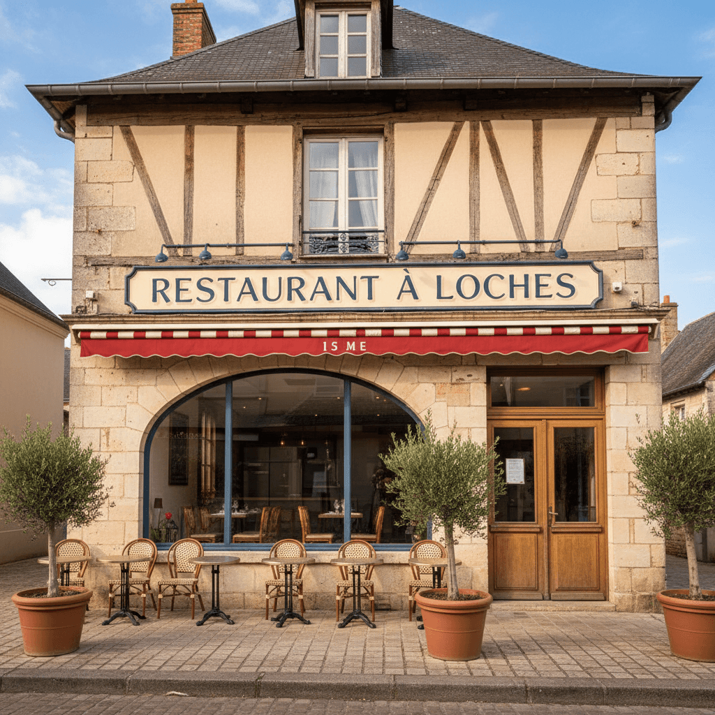 Restaurant 90m² à Loches : terrasse - licence IV - Image 1