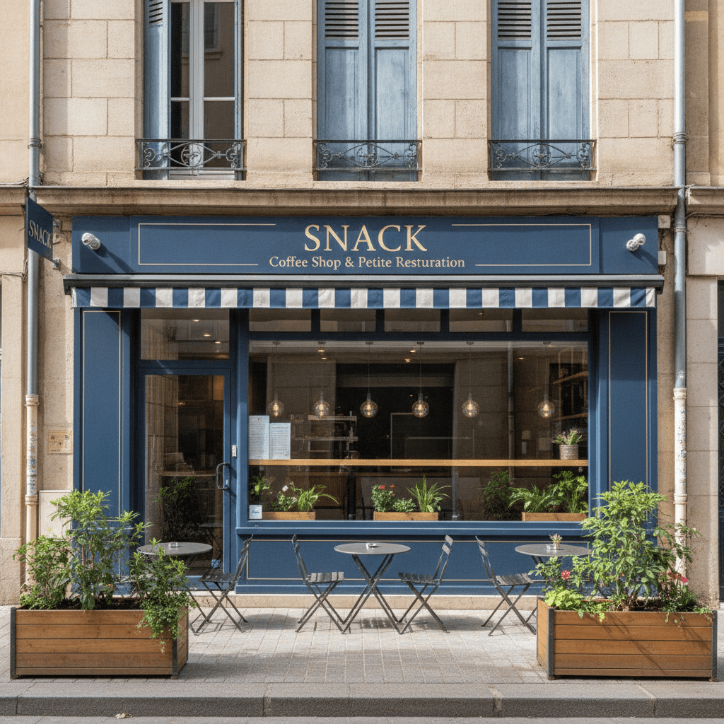 Snack 115m² à Lyon : terrasse - extraction - Image 1