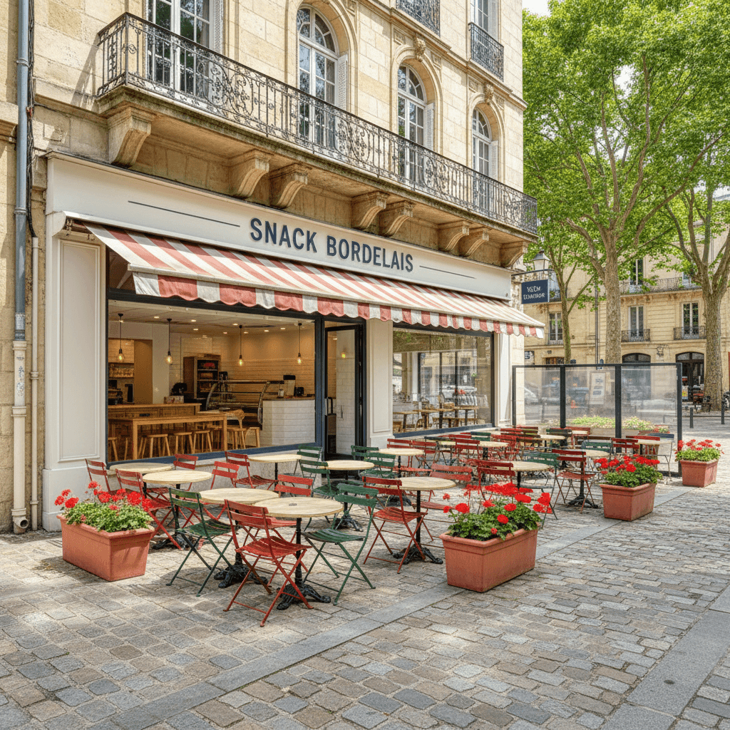 Snack 50m² à Bordeaux : terrasse
