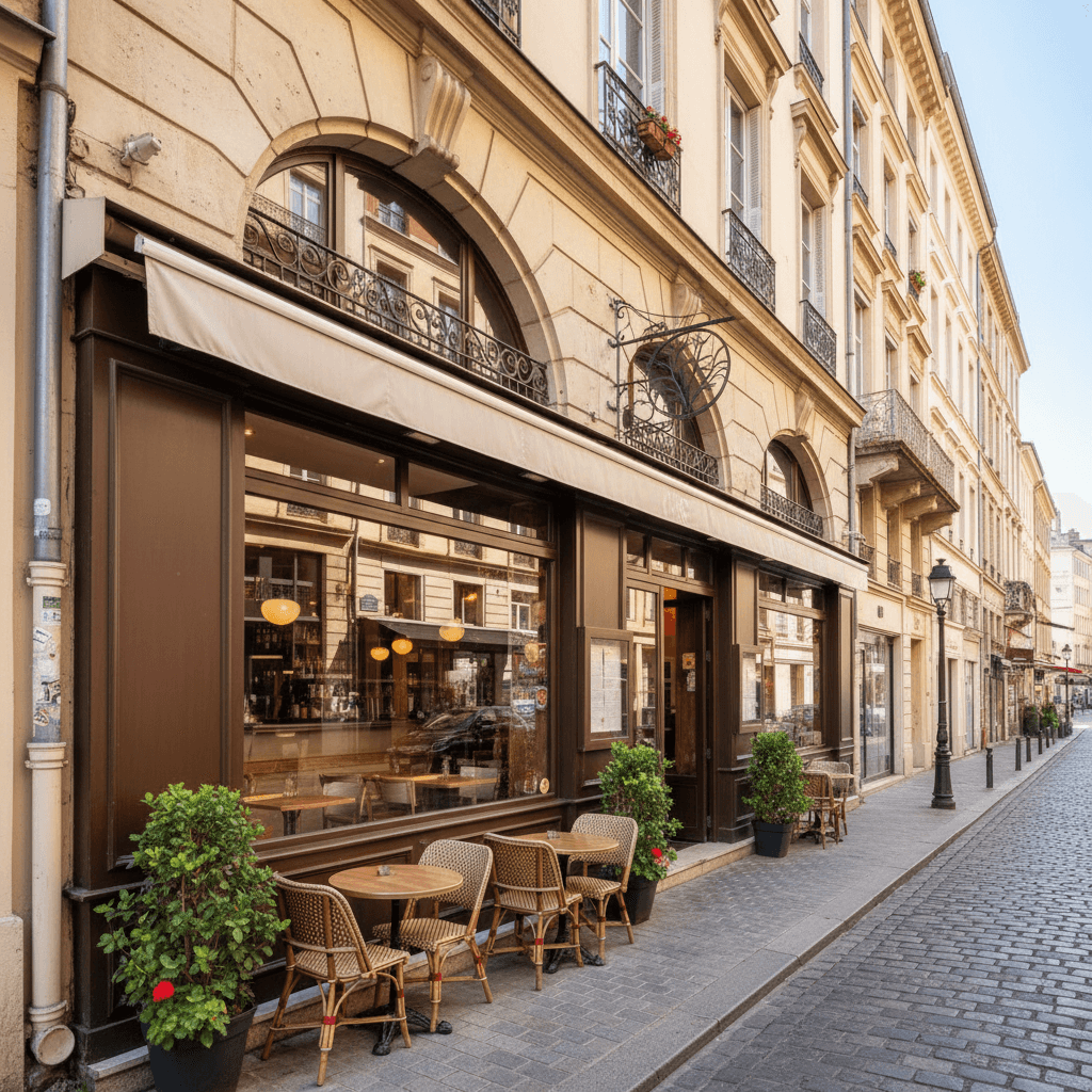 Restaurant 45m² à Lyon : terrasse - licence IV