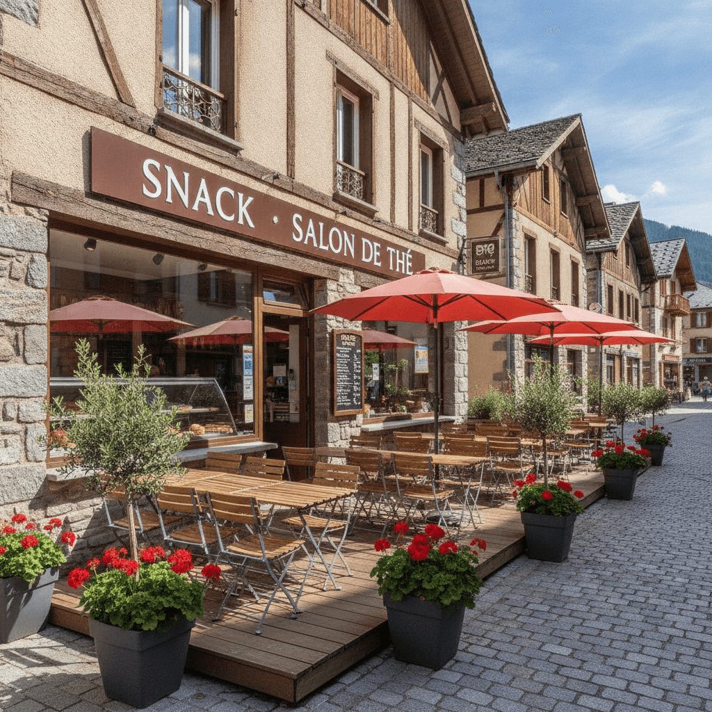 Snack 45m² à Combloux : terrasse - Image 1