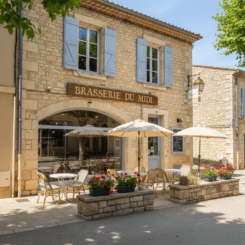 Bar-brasserie 65m² à Cazouls-D'Hérault : terrasse - Image 1