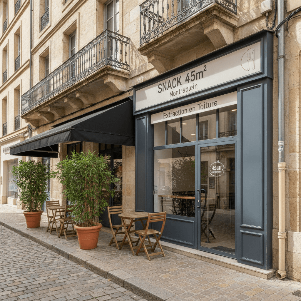 Snack 45m² à Montpellier : extraction