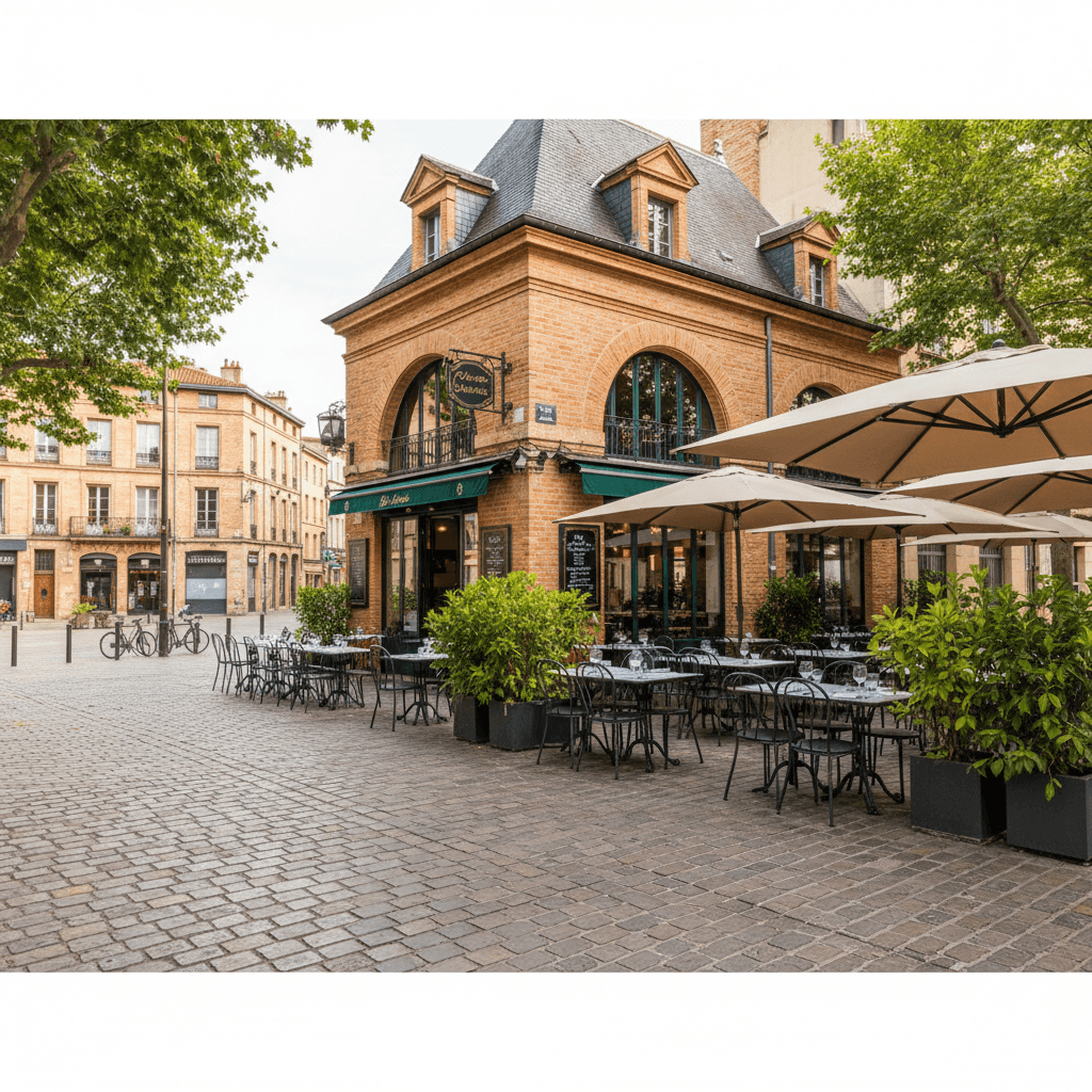 Restaurant 70m² à Toulouse : terrasse - extraction - Image 1