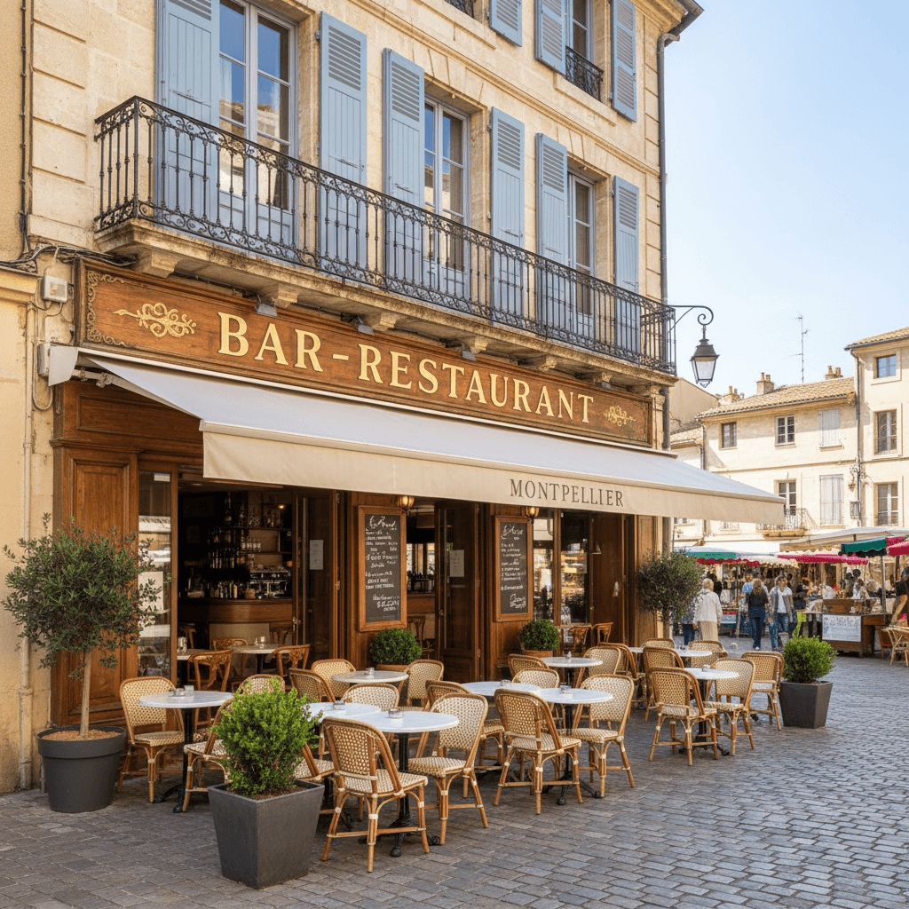 Restaurant 115m² à Montpellier : terrasse - licence IV