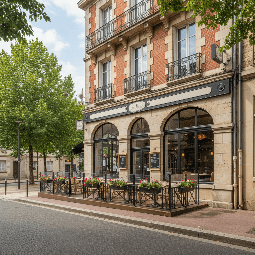 Bar-brasserie 80m² à Brive-La-Gaillarde : terrasse - licence IV - Image 1