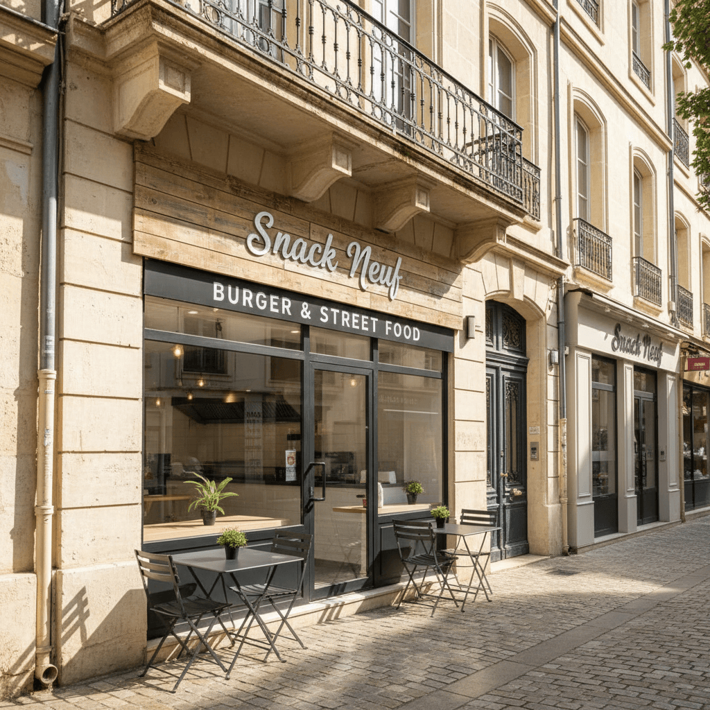 Fast-food 60m² à Montpellier : terrasse - extraction - Image 1