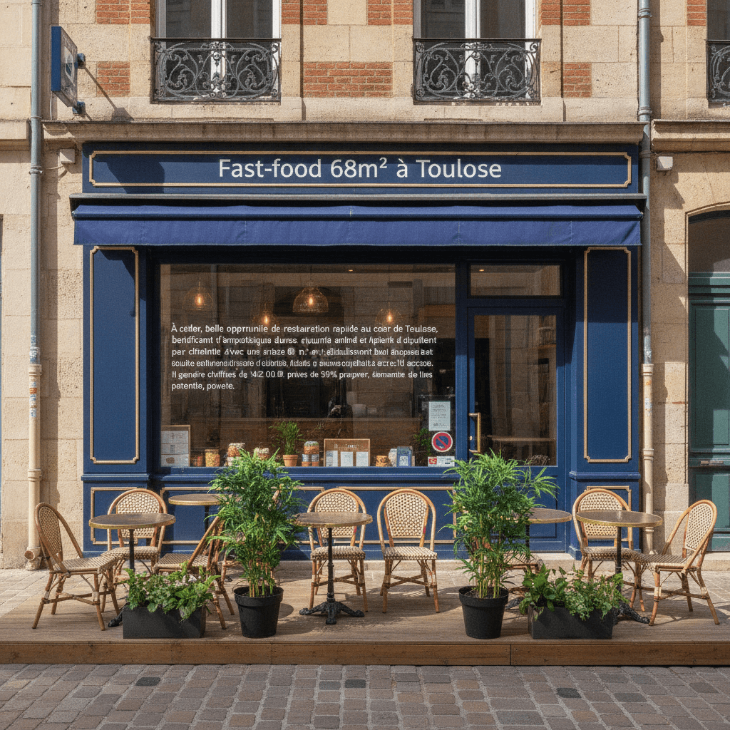 Fast-food 68m² à Toulouse : terrasse - extraction
