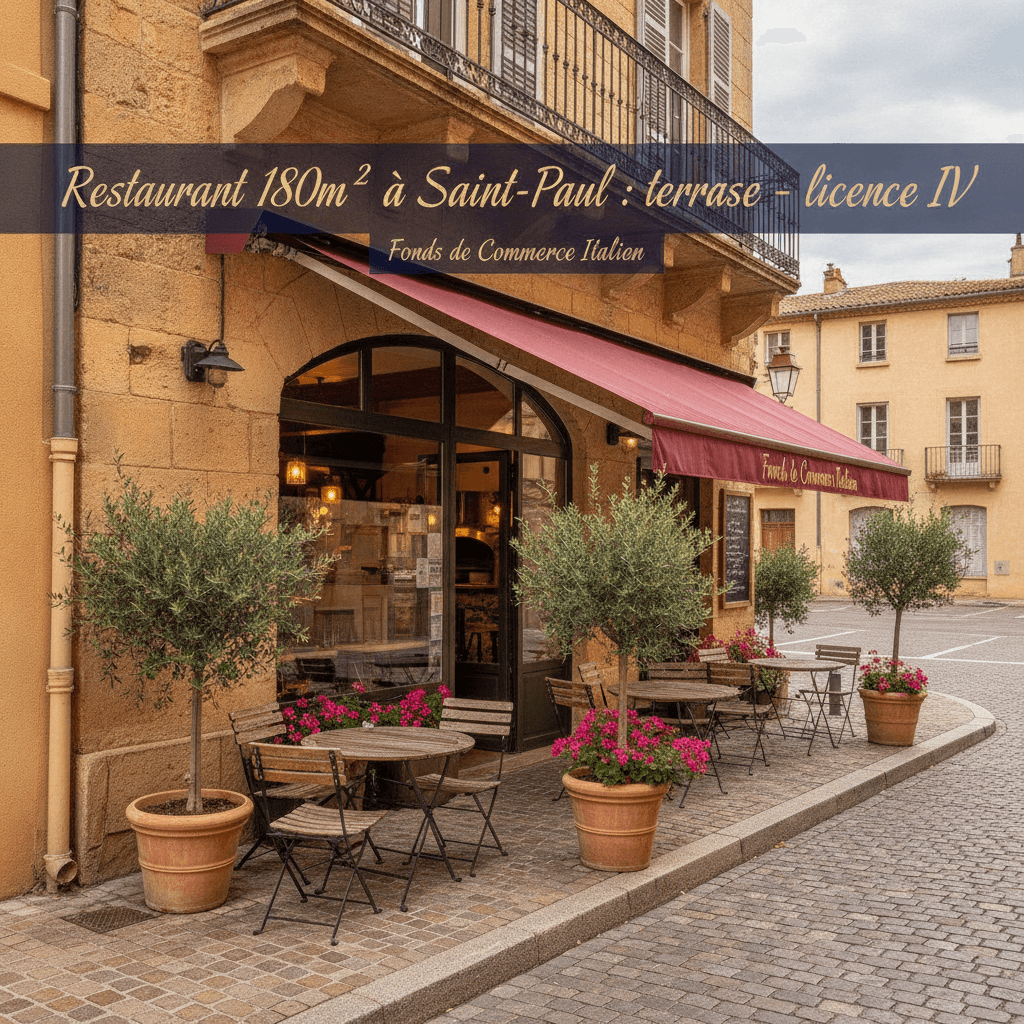Restaurant 180m² à Saint-Paul : terrasse - licence IV - Image 1