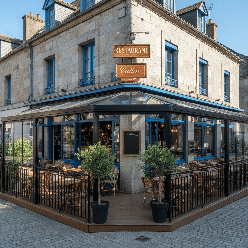 Restaurant 220m² à Callac : terrasse - licence IV - Image 1