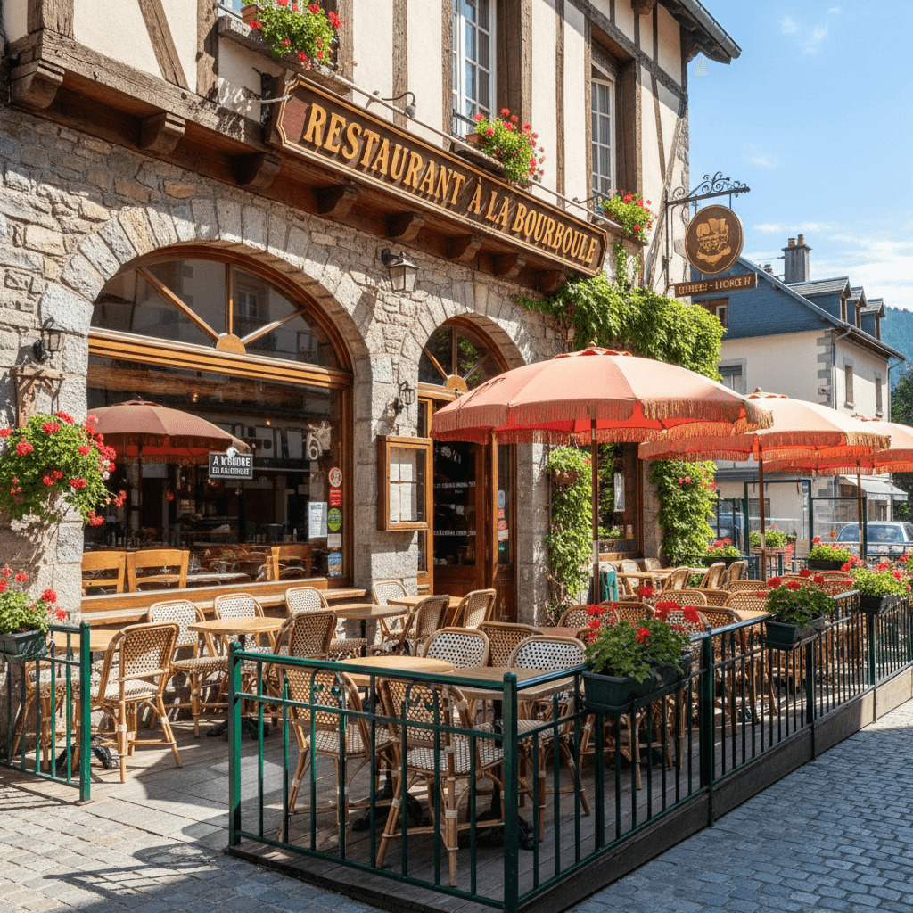 Restaurant à La Bourboule : terrasse - licence IV - Image 1