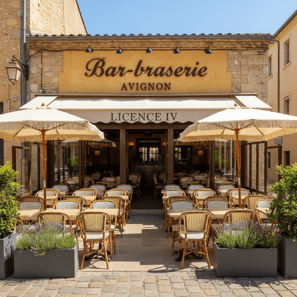 Bar-brasserie 100m² à Avignon : terrasse - licence IV - Image 1