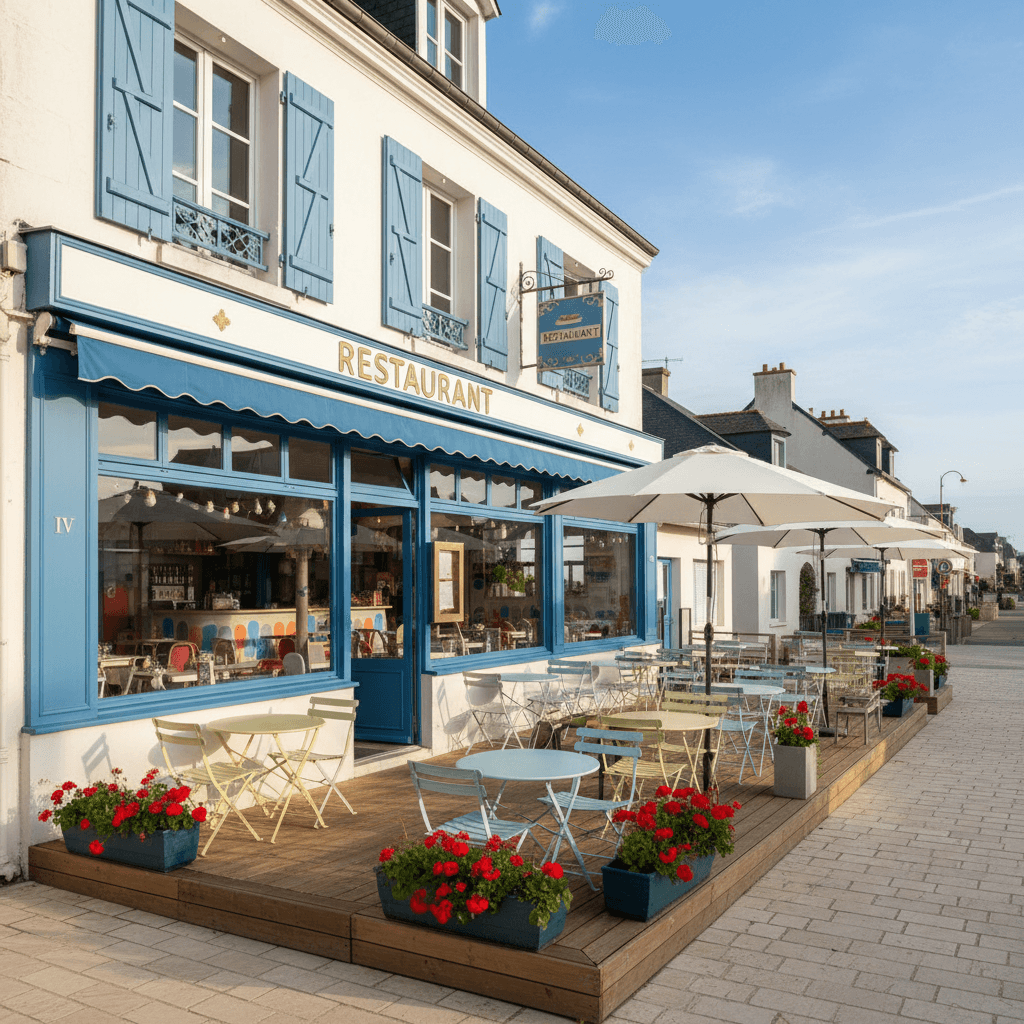 Restaurant à La Tranche-Sur-Mer : terrasse - licence IV - Image 1