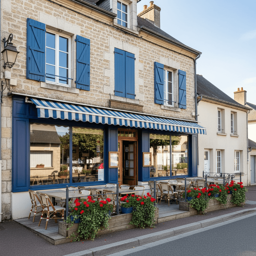 Restaurant à Mouilleron-Le-Captif : terrasse - parking - Image 1