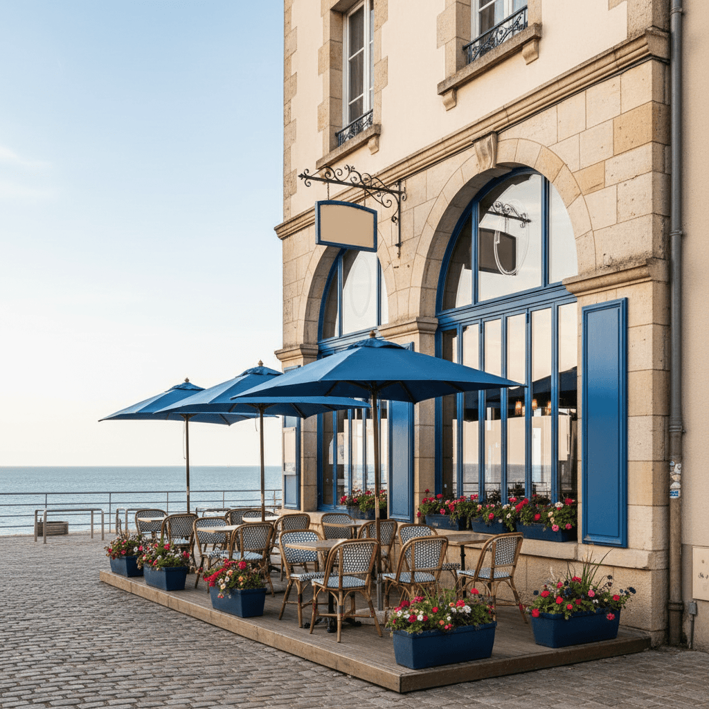 Restaurant 140m² à Dieppe : terrasse - extraction - Image 1