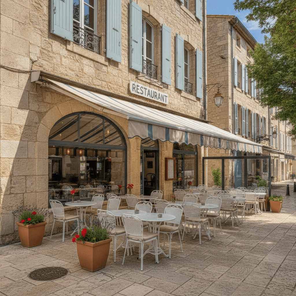 Restaurant 40m² à Aix-en-Provence : terrasse - extraction