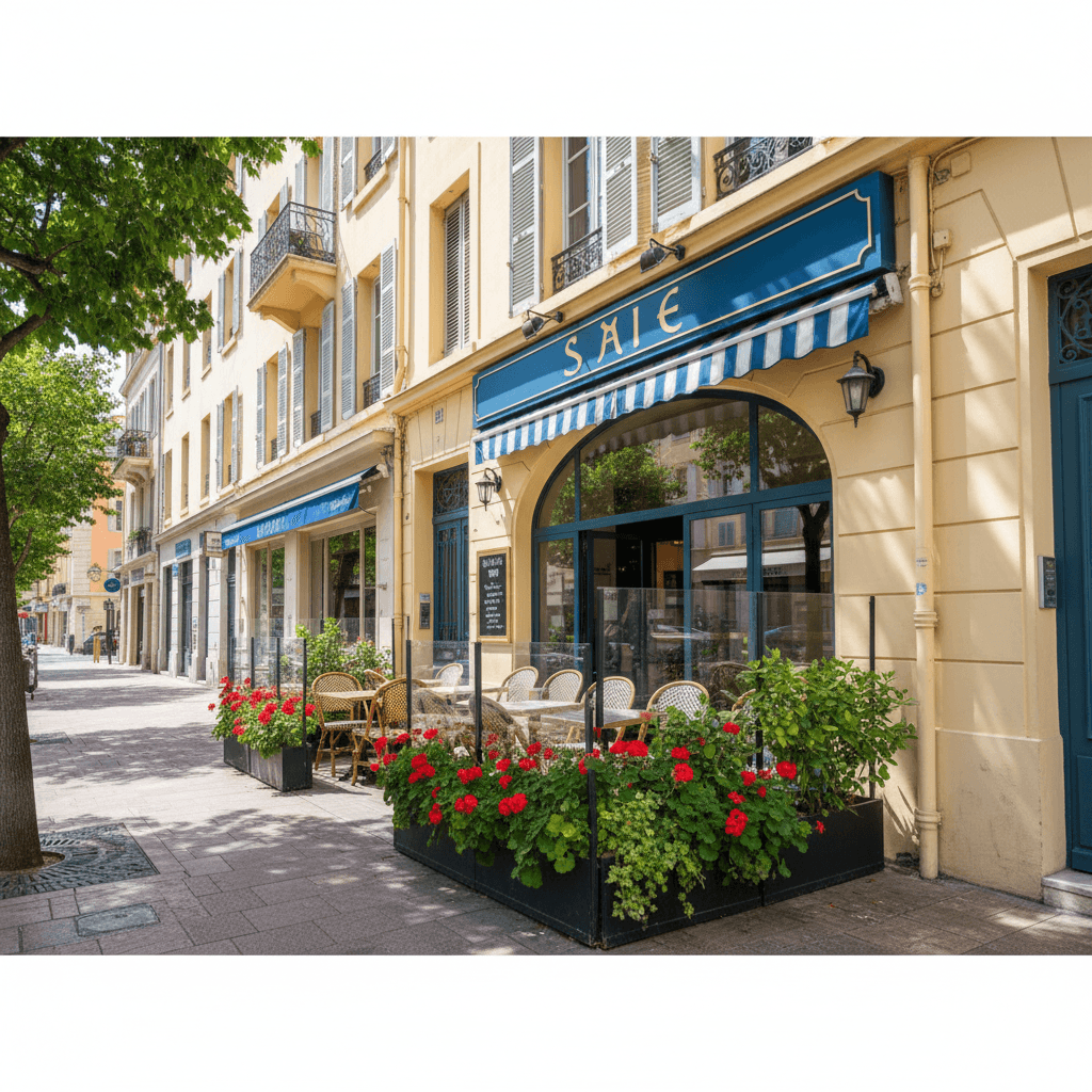 Restaurant 67m² à Nice : terrasse - licence IV