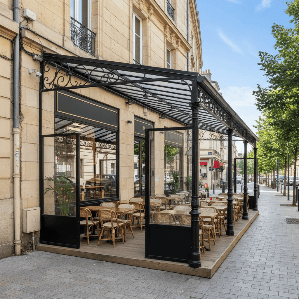 Fast-food à Nantes : terrasse - extraction
