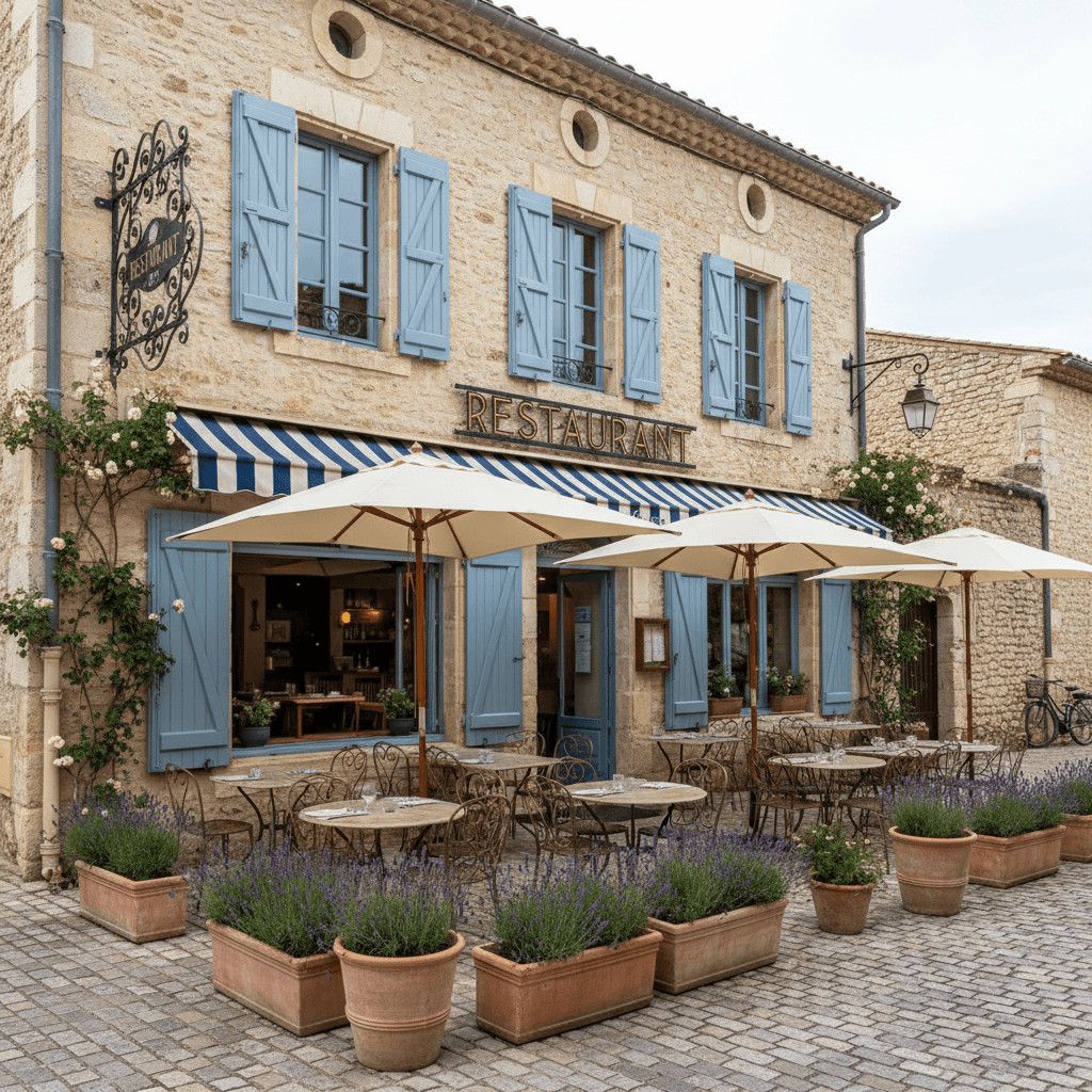 Restaurant 200m² à Eygalières : terrasse - licence IV - Image 1