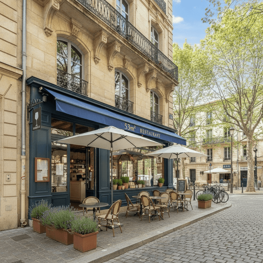 Restaurant 53m² à Montpellier : terrasse - licence IV