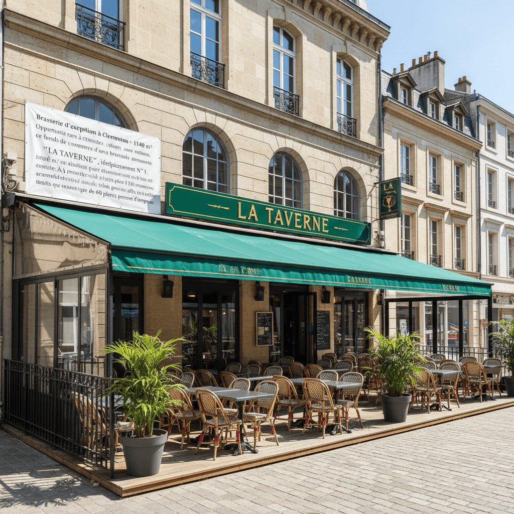 Bar-brasserie 1140m² à Clermont-Ferrand : terrasse - licence IV