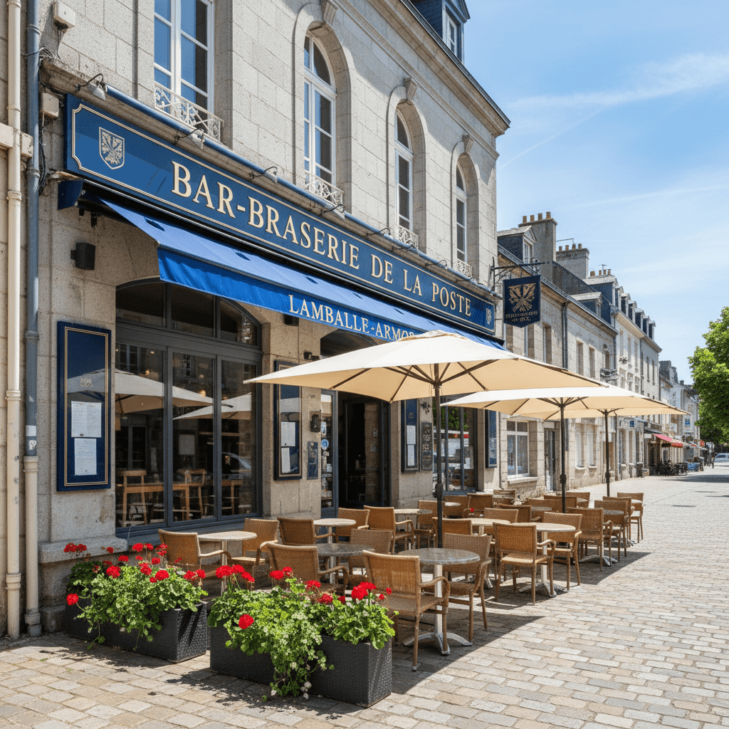Bar-brasserie 120m² à Lamballe-Armor : terrasse - licence IV - Image 1