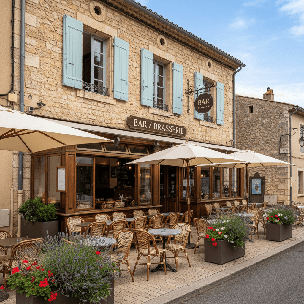 Bar-brasserie à Saint-Rémy-De-Provence : terrasse - licence IV - Image 1