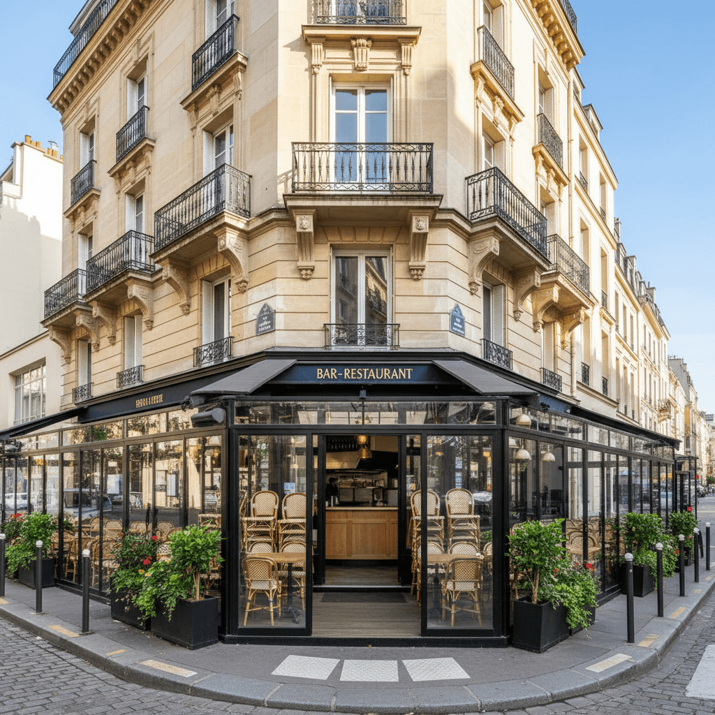 Bar-restaurant 60 couverts à Paris : terrasse - licence IV