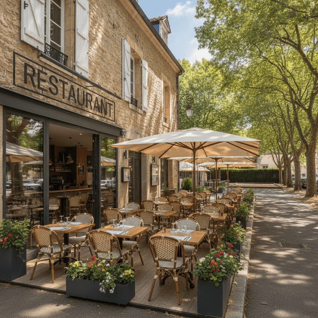 Restaurant 300m² à Villefranche-Sur-Saône : terrasse - licence IV - Image 1