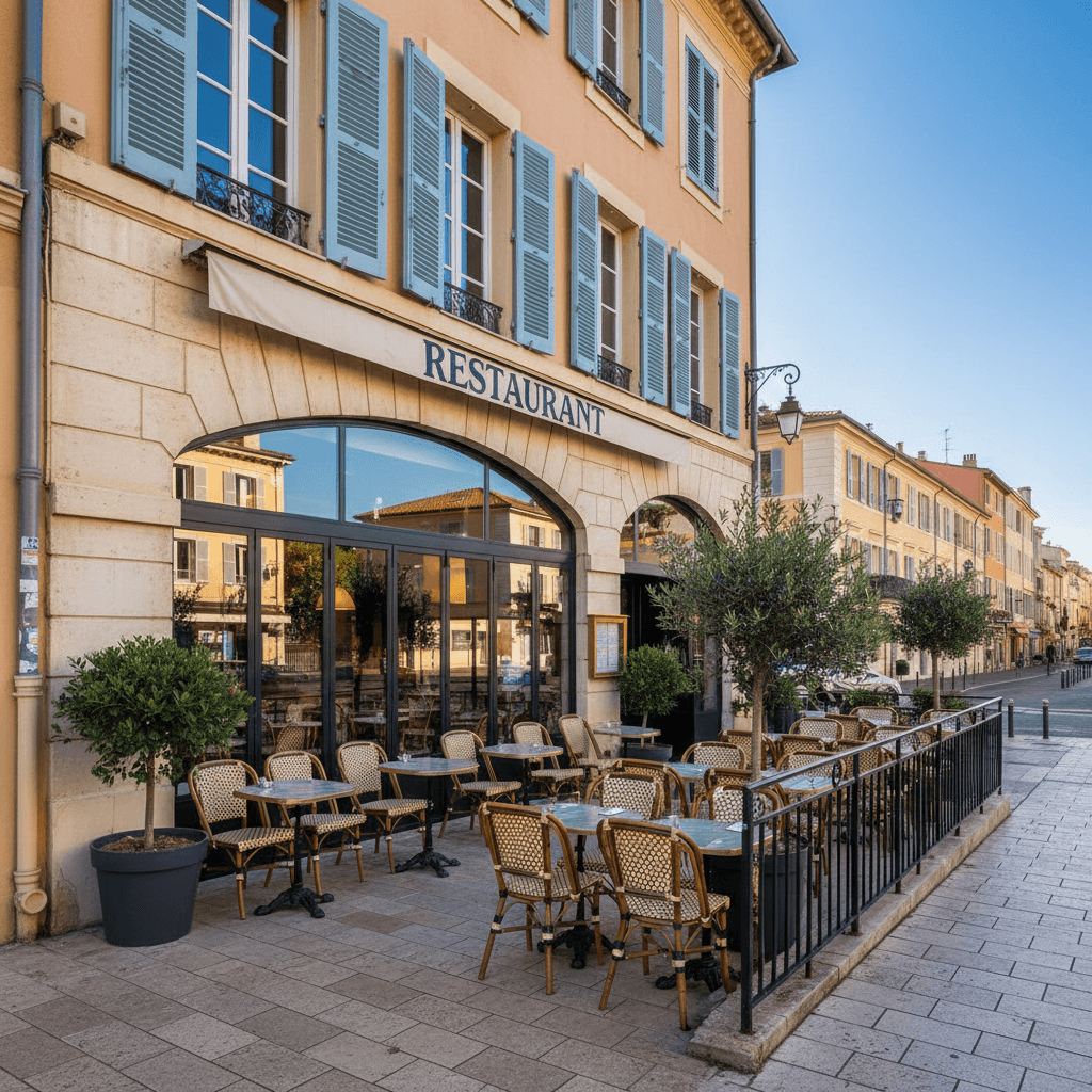 Restaurant 180m² à Nice : terrasse - licence IV