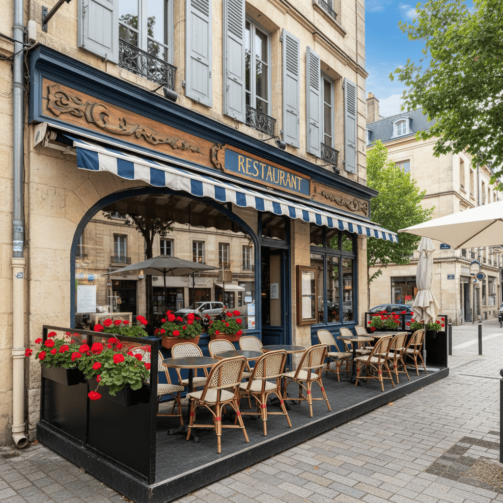 Restaurant 150m² à Bordeaux : terrasse - licence IV